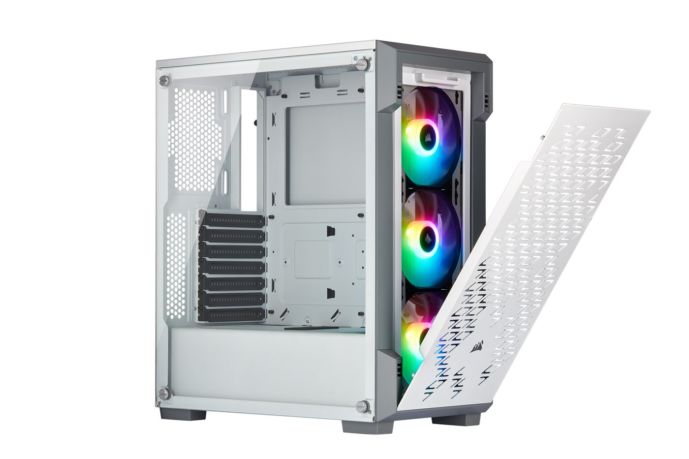 Corsair iCUE 220T RGB Airflow Gaming Case - White - CC-9011174-WW | CCL ...