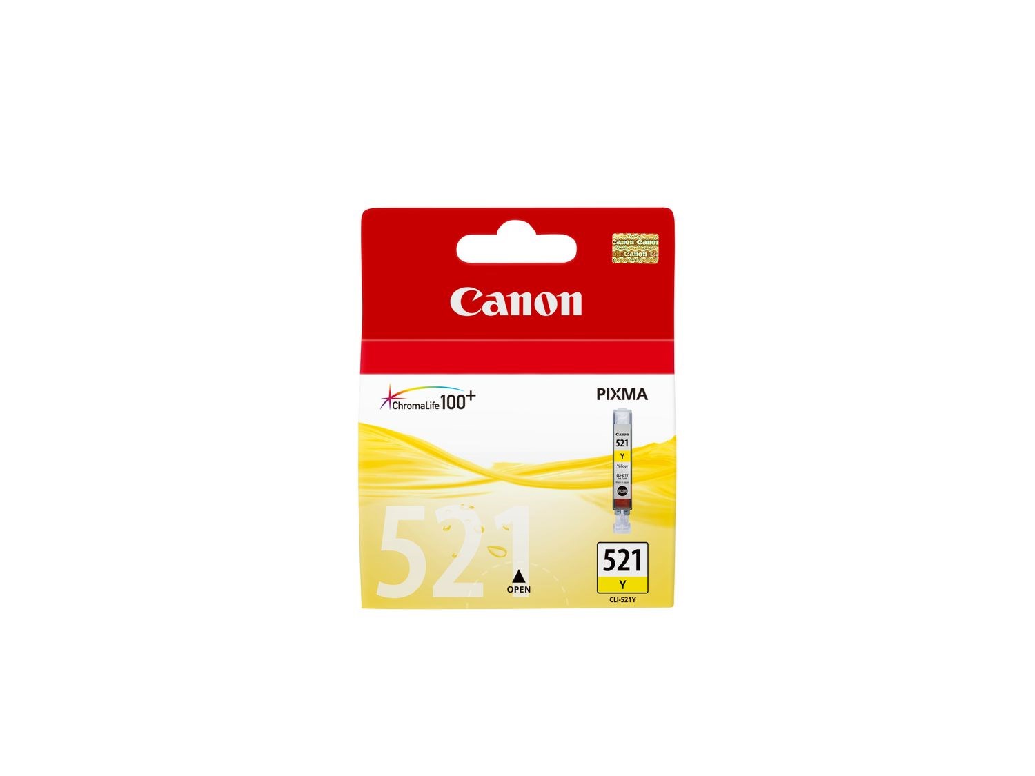 Canon CLI-521Y Ink Cartridge - Yellow, 9ml (Yield 505 Pages)