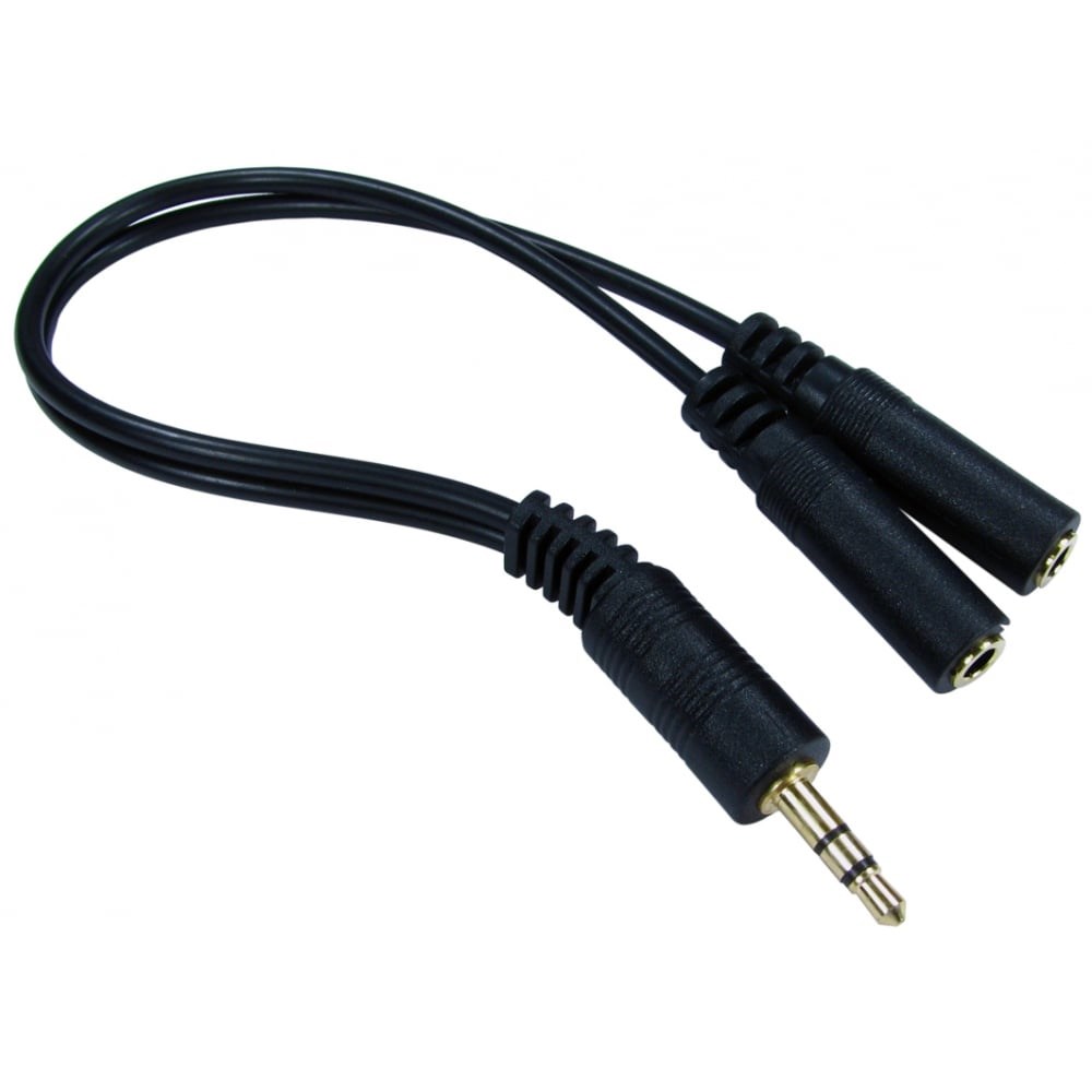 Photos - Cable (video, audio, USB) Cables Direct 0.2m 3.5mm Stereo Splitter Cable 2TT-201 