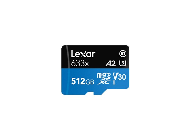 Lexar 512GB microSDXC UHS-I High Speed with Adapter Class 10