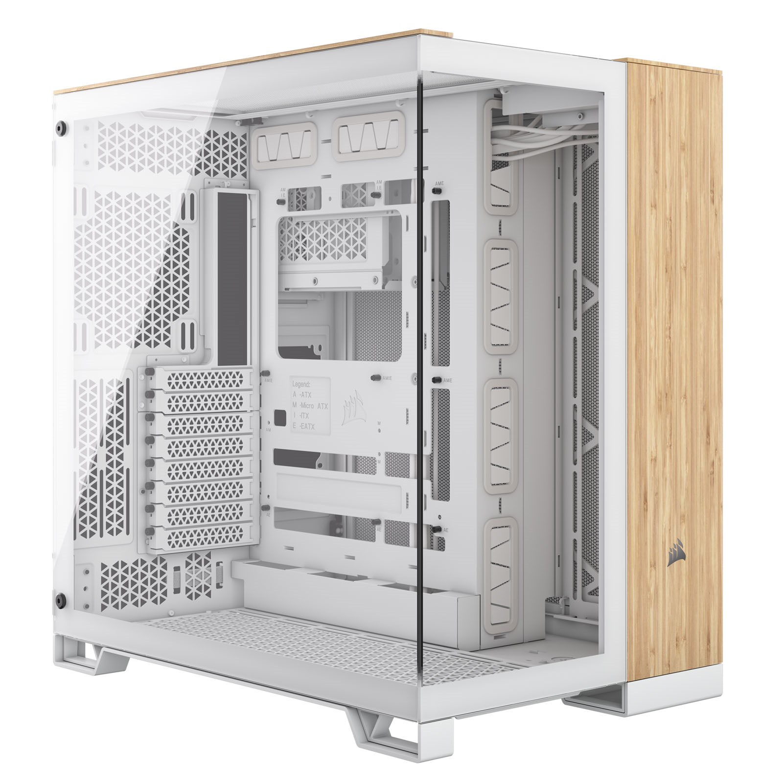 Corsair 6500X Bamboo Mid Tower Case - White