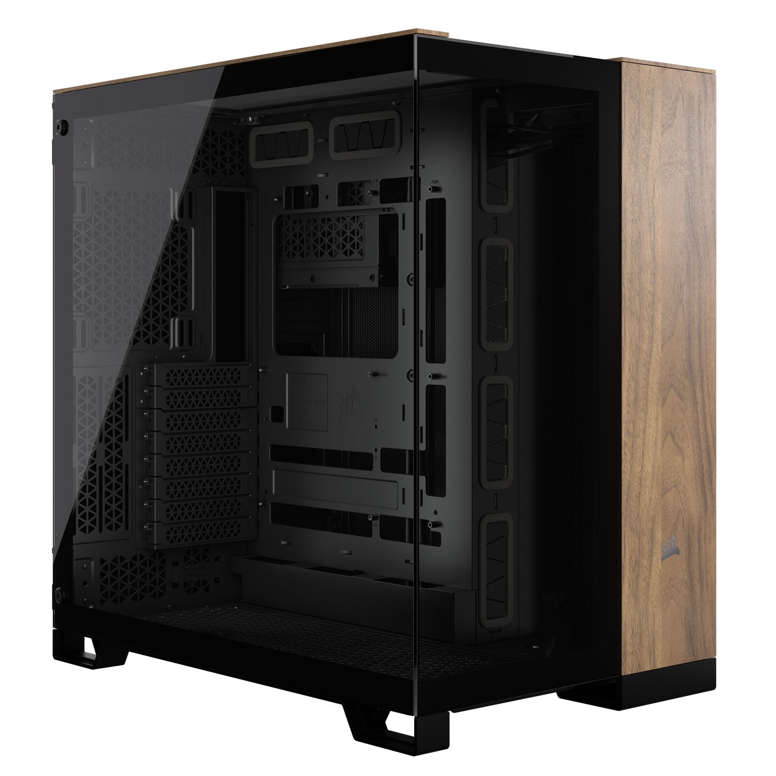 Corsair 6500X Walnut Mid Tower Case - Black