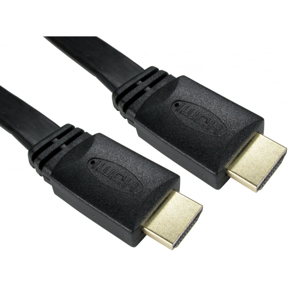 Photos - Cable (video, audio, USB) Cables Direct 2m Flat HDMI Hi-Speed with Ethernet Cable 77HD4-002 