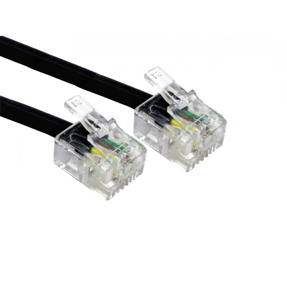 Photos - Cable (video, audio, USB) Cables Direct 7.5m RJ-11 to RJ-11 Modem Cable in Black 88BT-107.5K 