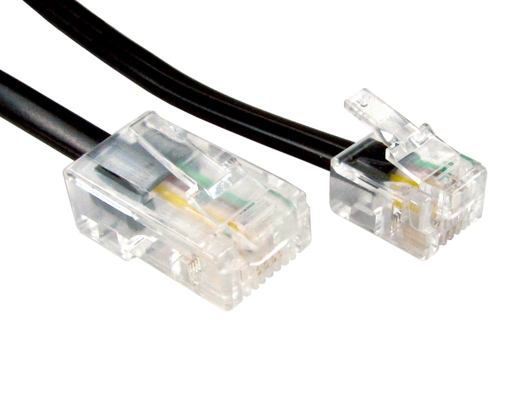 Photos - Cable (video, audio, USB) 1m RJ45 - RJ11 Cable  88BTRJ-001K(Black)