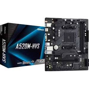 ASRock A520M-HVS AMD Socket AM4 A520 Chipset MicroATX Motherboard