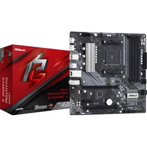ASRock A520M Phantom Gaming 4 AMD Socket AM4 A520 Chipset MicroATX Motherboard