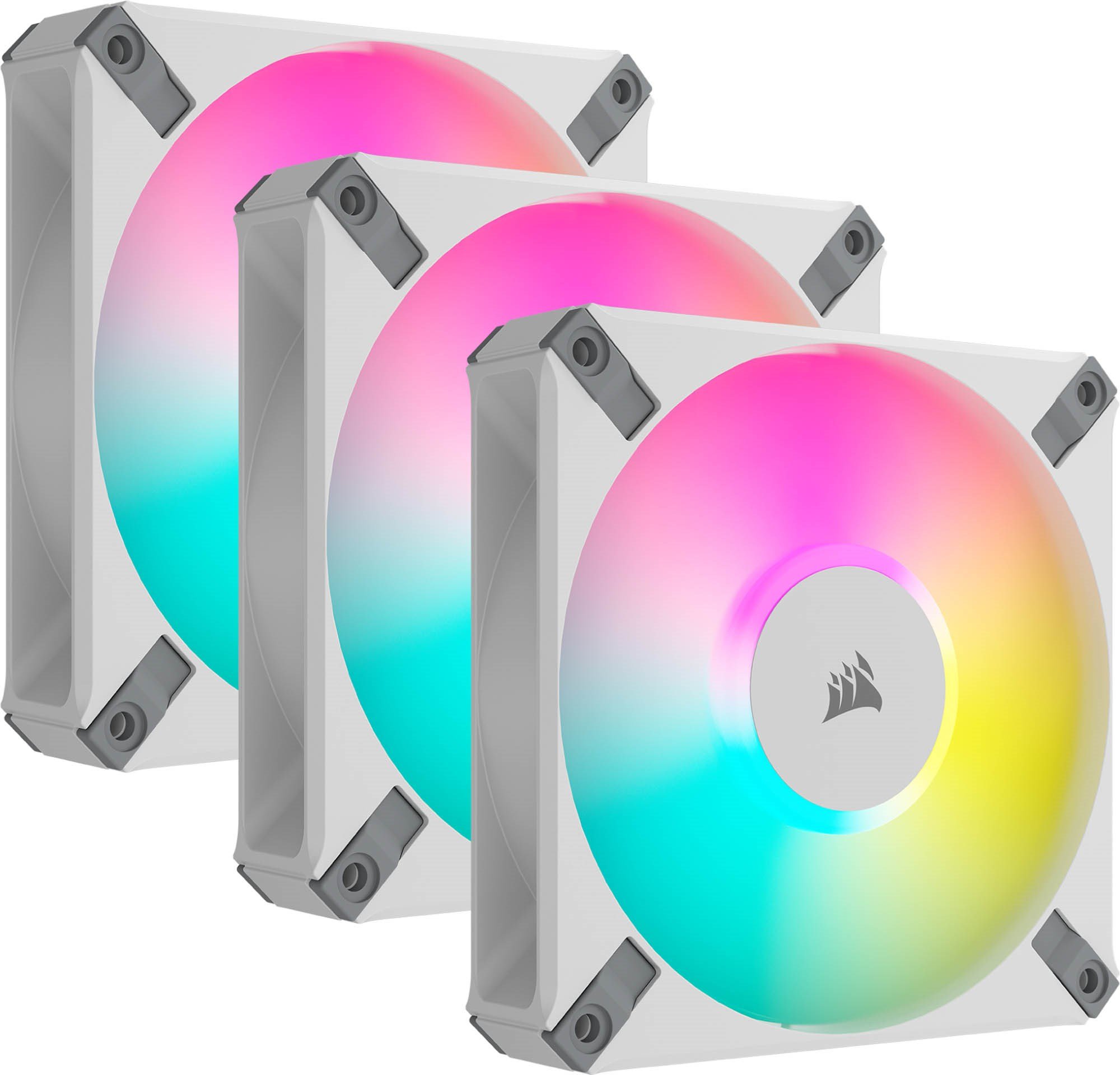 Corsair iCUE AF120 RGB ELITE WHITE 120mm PWM Fan Kit, Triple Pack