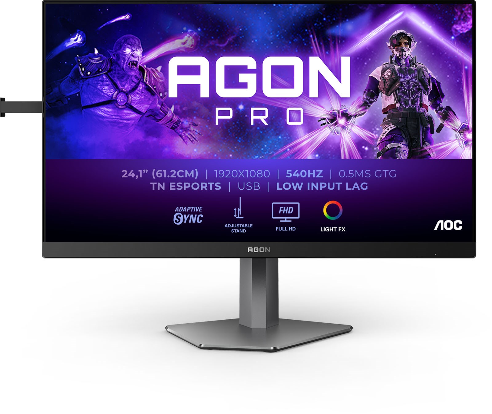 AOC AGON PRO AG246FK 24" Full HD Monitor - TN, 400 nits, 540Hz, 0.3ms, HDMI, DP