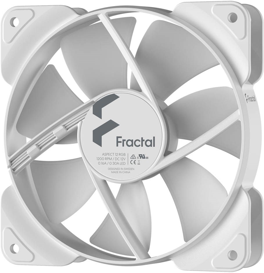 Fractal Design Aspect 12 RGB 120mm Chassis Fan in White - FD-F-AS1