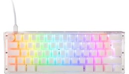 Ducky One 3 Aura Mini 60% Cherry Silent Red Mechanical Keyboard - White