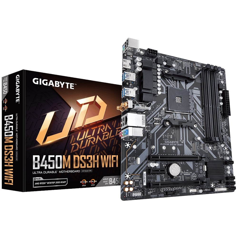 Gigabyte B450M DS3H WIFI AMD Socket AM4 Motherboard - B450M DS3H WIFI | CCL