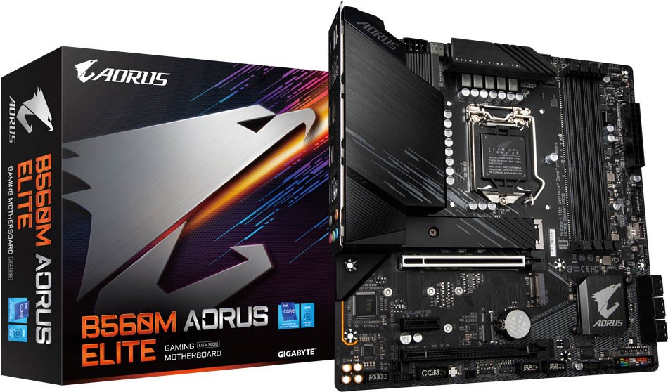 Gigabyte B560M AORUS ELITE mATX Motherboard for Intel LGA1200 CPUs