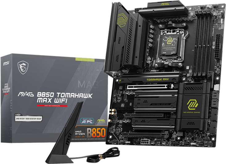 MSI MAG B850 TOMAHAWK MAX WIFI ATX Motherboard For AMD AM5 CPUs