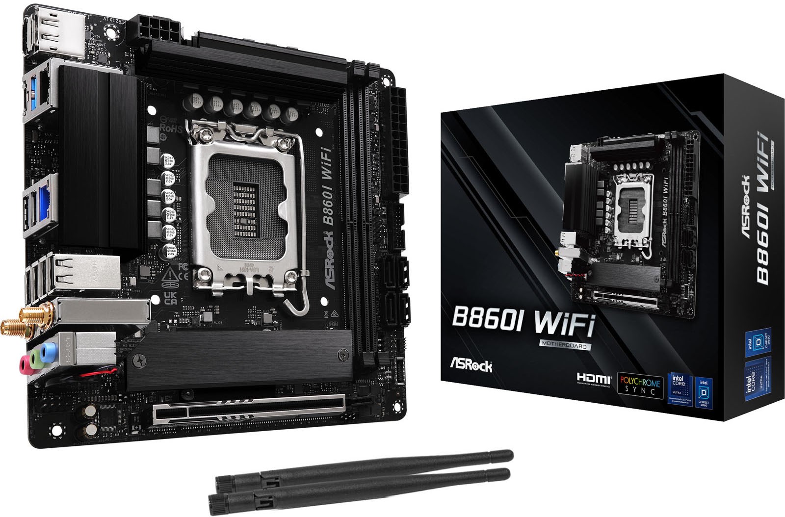 ASRock B860I WiFi ITX Motherboard for Intel LGA1851 CPUs