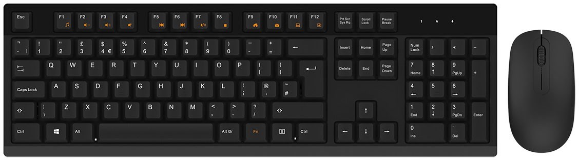 Photos - Keyboard CiT EZ-Touch Wireless  and Mouse Combo Set in Black, UK Layout BX 