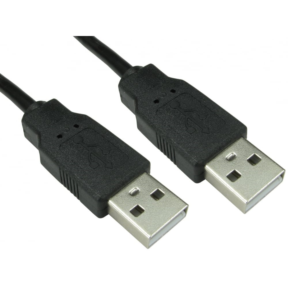 Photos - Cable (video, audio, USB) Cables Direct 1m USB 2.0 Type A to Type A Cable in Black CDL-012-1M 
