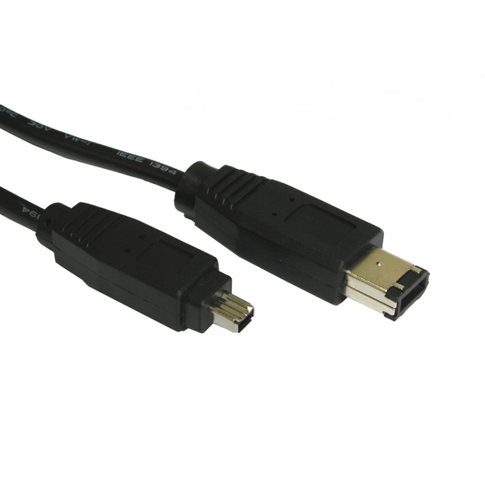 Cables Direct 5m 6-Pin Male to 4-Pin Male Firewire Cable