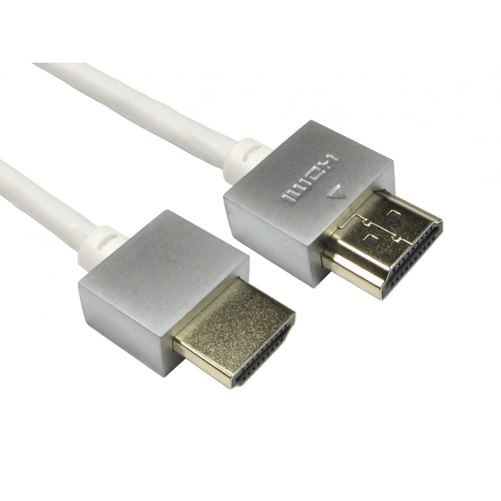 Photos - Cable (video, audio, USB) Cables Direct 5m Super Slim HDMI Cable in White CDLHDFLEX-05WT 