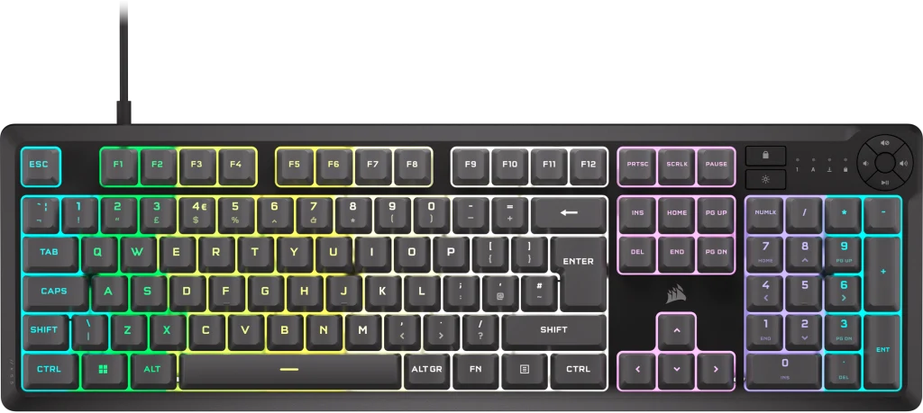 Corsair K55 CORE RGB Gaming Keyboard in Grey