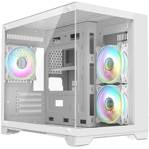 CiT Concept mATX Gaming Cube Case in White