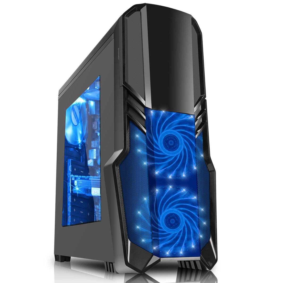 CiT G Force Midi Tower Gaming Case - Black - CIT-GFORCE-BLKBLU | CCL ...