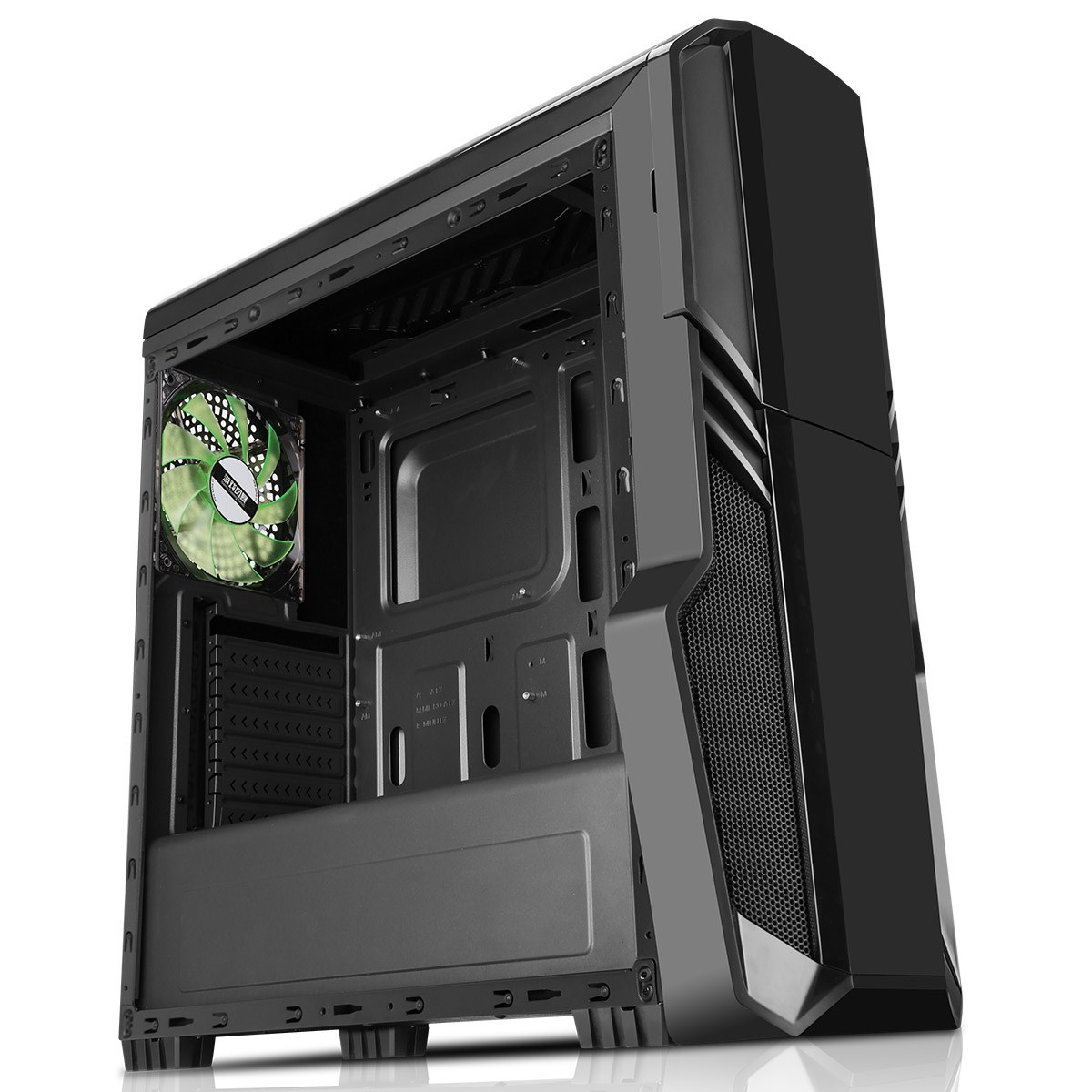 CiT G Force Midi Tower Gaming Case - Black - CIT-GFORCE-BLKGRN | CCL ...