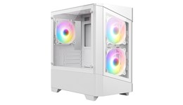 CiT Level 1 Glass Mid Tower Gaming Case - White 