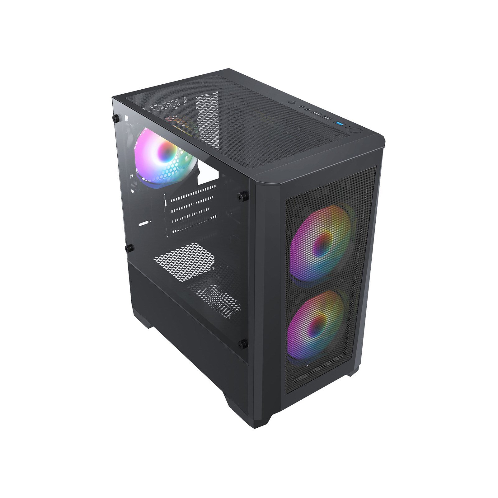 CiT Level 2 Mesh Mid Tower Gaming Case - Black - CIT-LEVEL2-MB | CCL