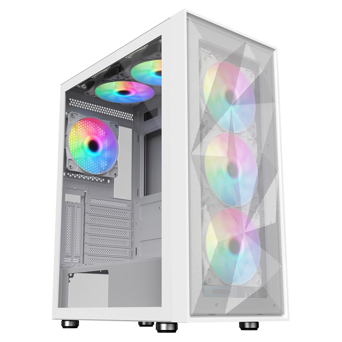 CiT Phantom XL Mid Tower Gaming Case - White