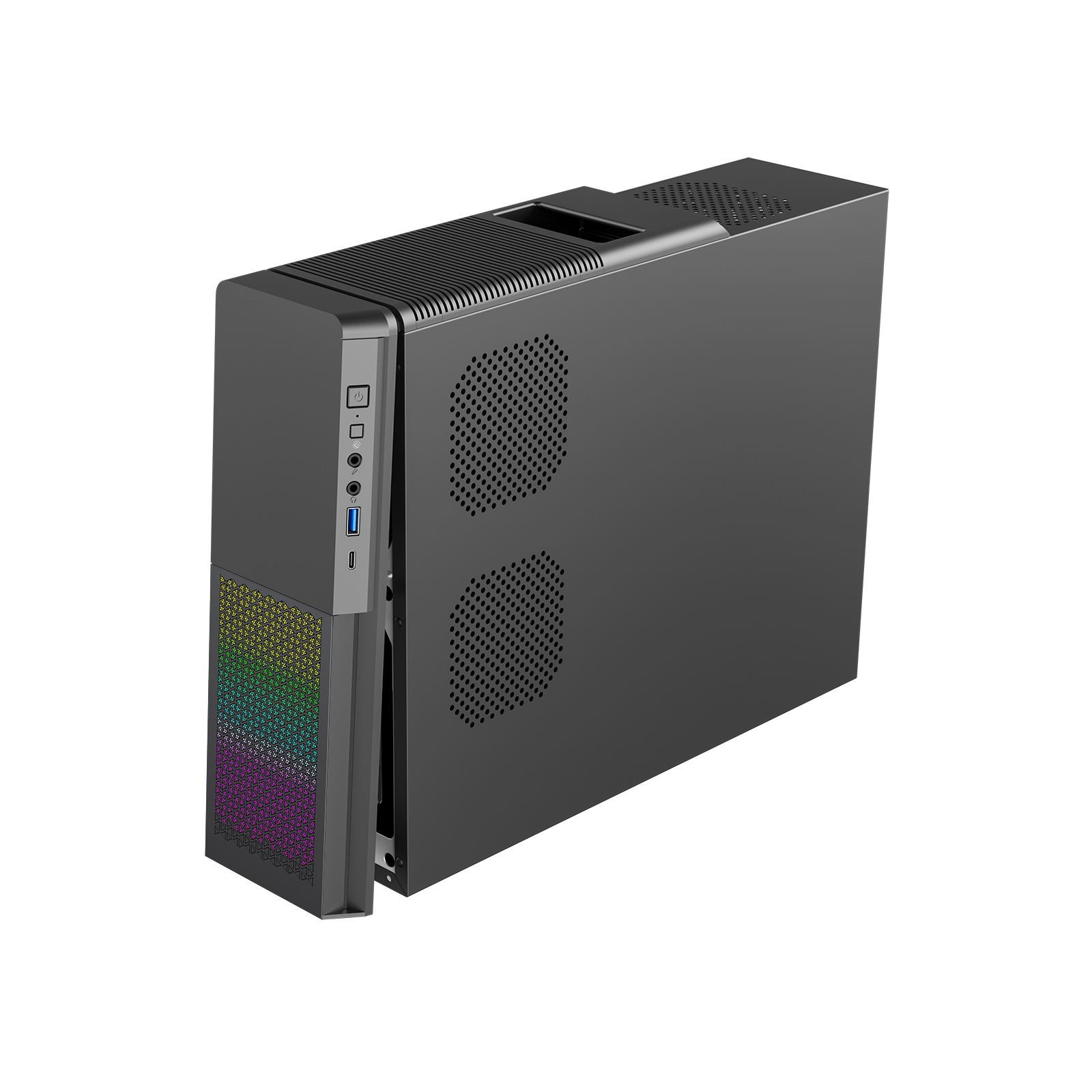 CiT S015B RGB Desktop Case - Black - CIT-S015B-LED | CCL