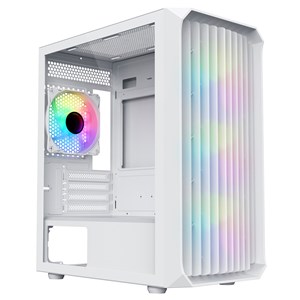 CiT Micro-ATX Tempered Glass Case - Saturn White