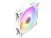 CiT Siberia 120mm RGB Rainbow Slave Chassis Fan in White