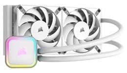 Corsair iCUE H100i RGB ELITE 240mm Liquid CPU Cooler in White