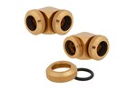 Corsair Hydro X Series XF Hardline 90 Degree 14mm OD Fitting Twin Pack in Gold