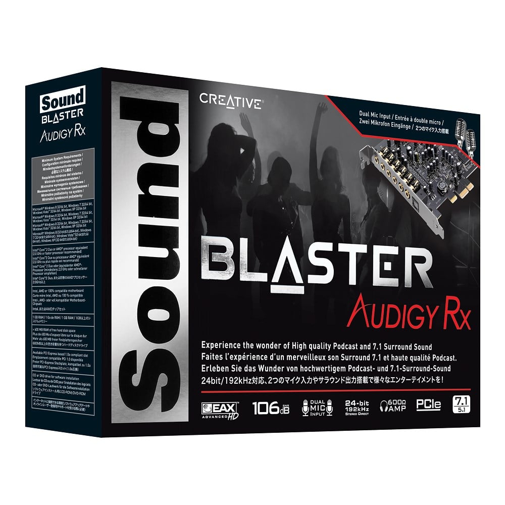 creative sound blaster audigy pcie rx 7.1 windows 10 drivers