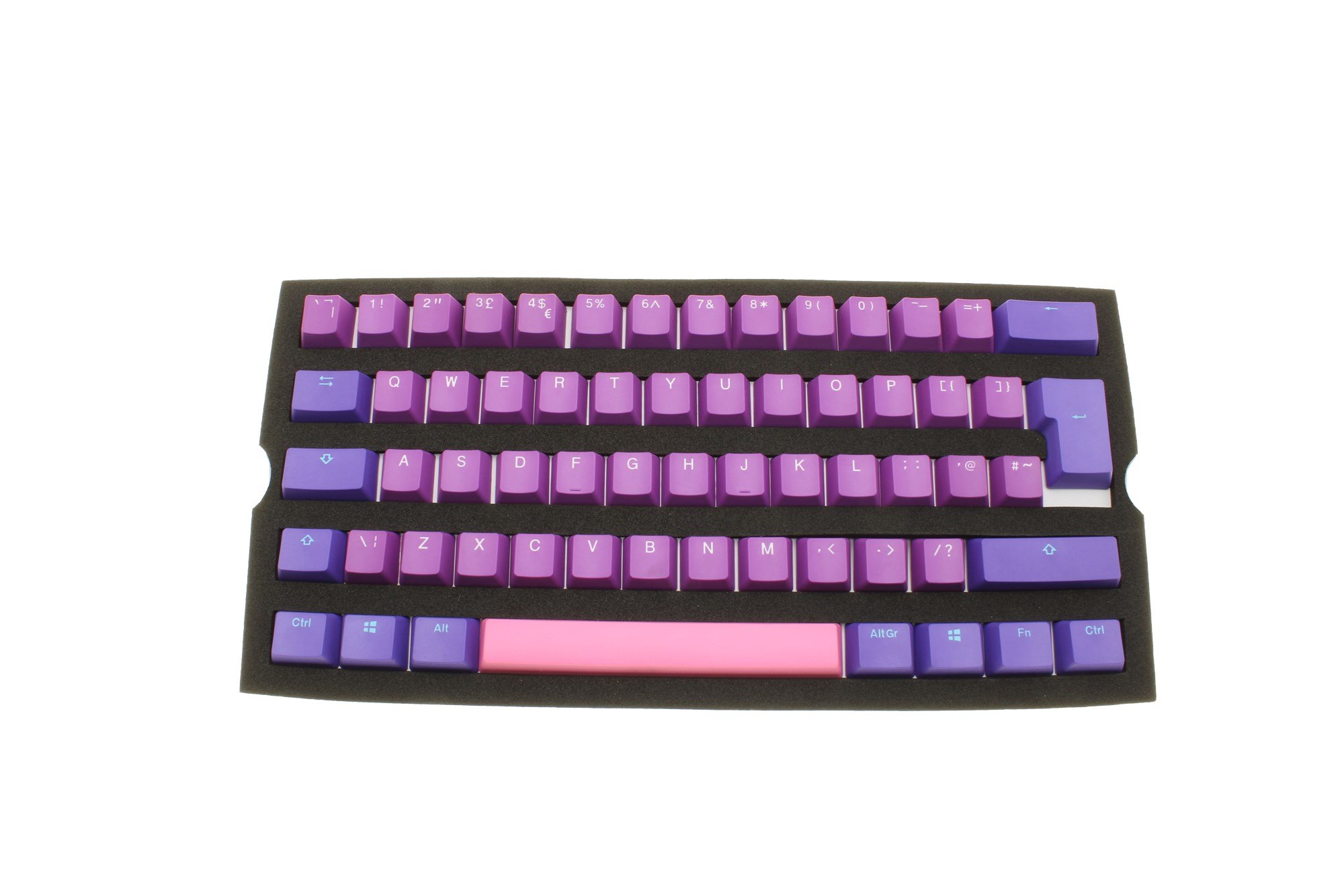 nbsp;With light pink, purple and violet PBT Double-shot - seamless Triple c...