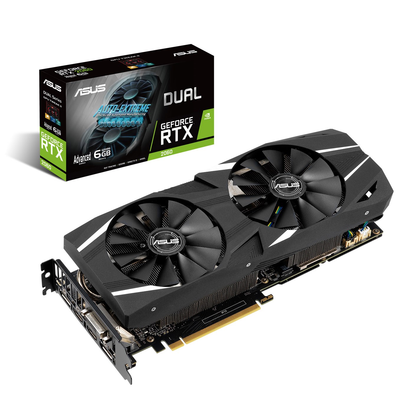 ASUS GeForce RTX 2060 Dual 6GB OC GPU - 90YV0CM2-M0NA00 | CCL Computers