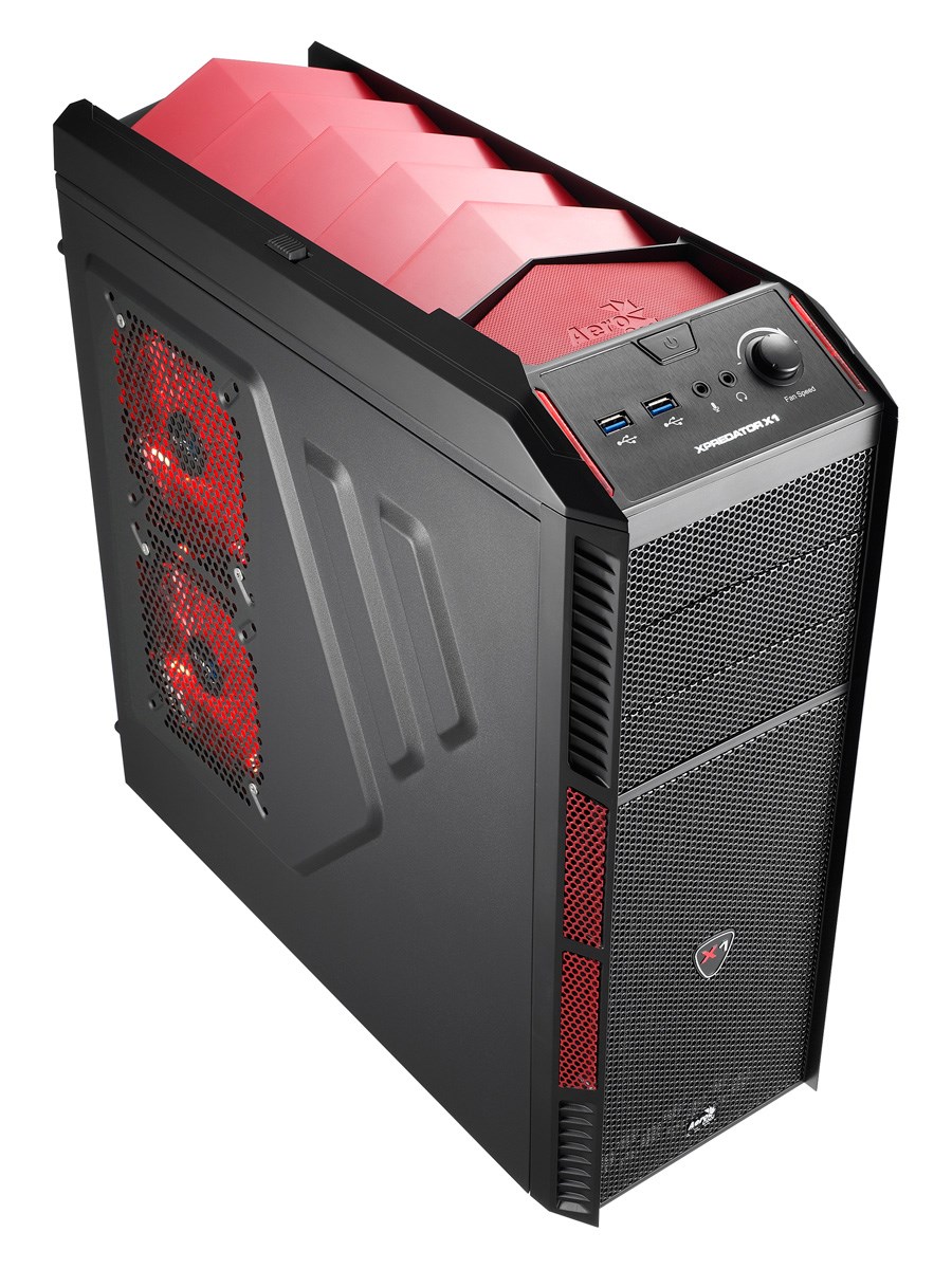 Aero Cool X-Predator X1 Devil Red Mid Tower Case - EN57066 | CCL Computers