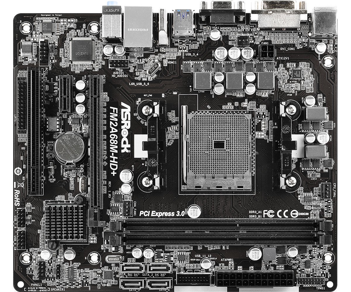 ASRock FM2A68M-HD+ AMD Socket FM2+ Motherboard - FM2A68M-HD+ | CCL ...