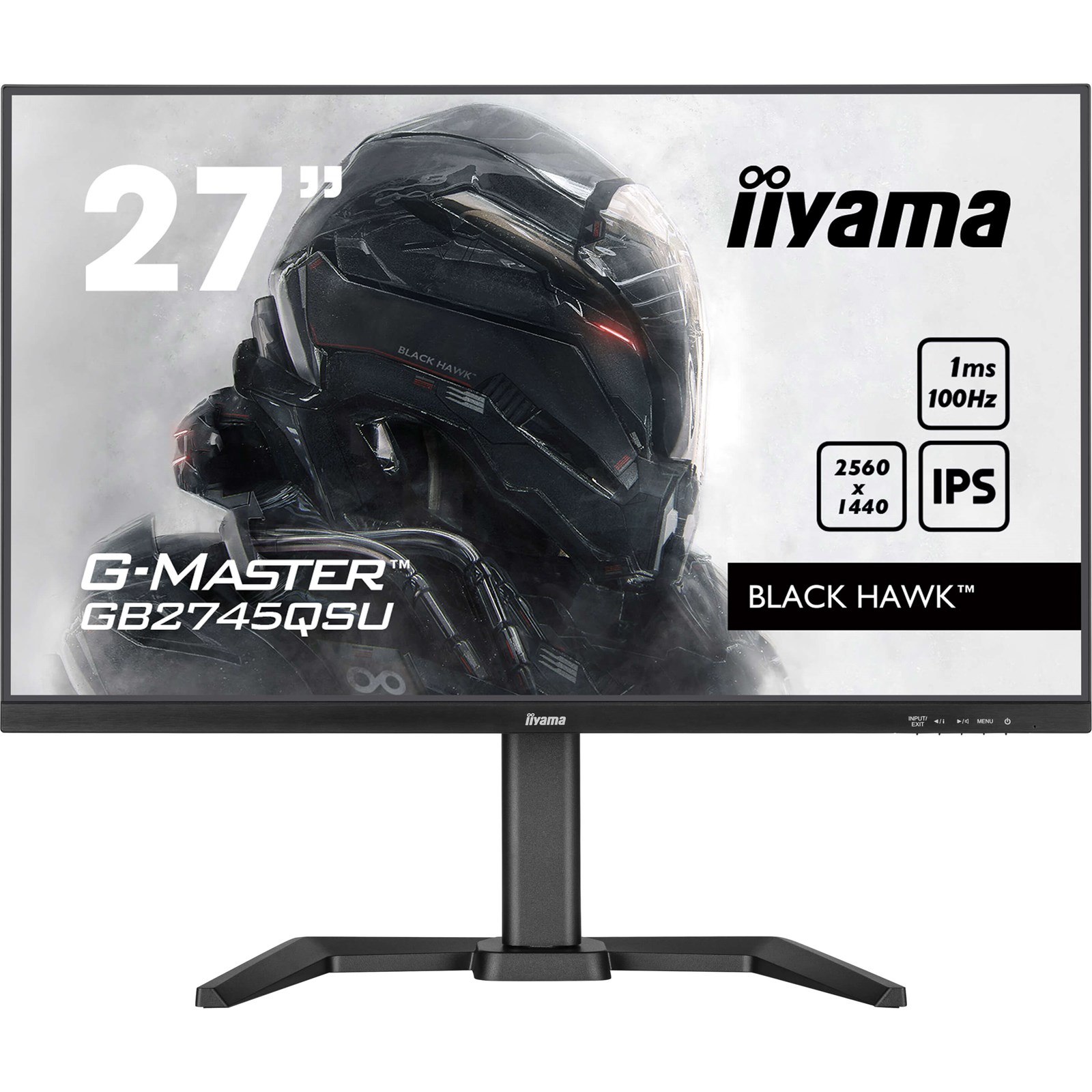 iiyama G-Master GB2745QSU 27" QHD 1440p Gaming Monitor - IPS, 100Hz, 1ms, HDMI