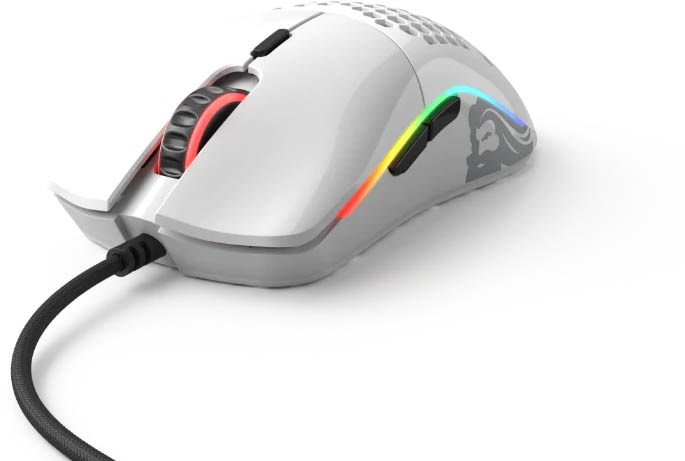 Glorious Model O RGB USB Gaming Mouse in Glossy White