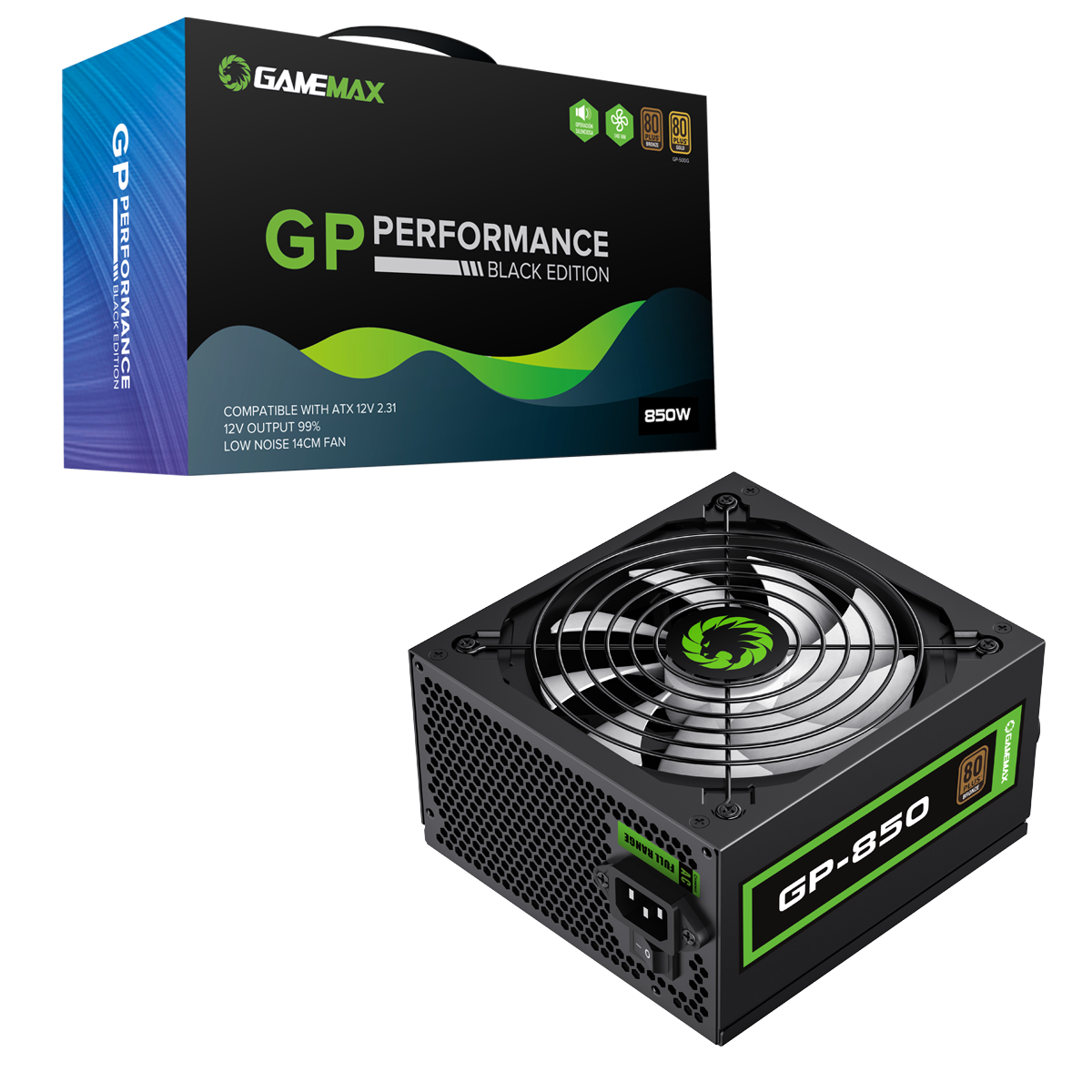 GameMax GP850 850W 80 Plus Bronze Power Supply