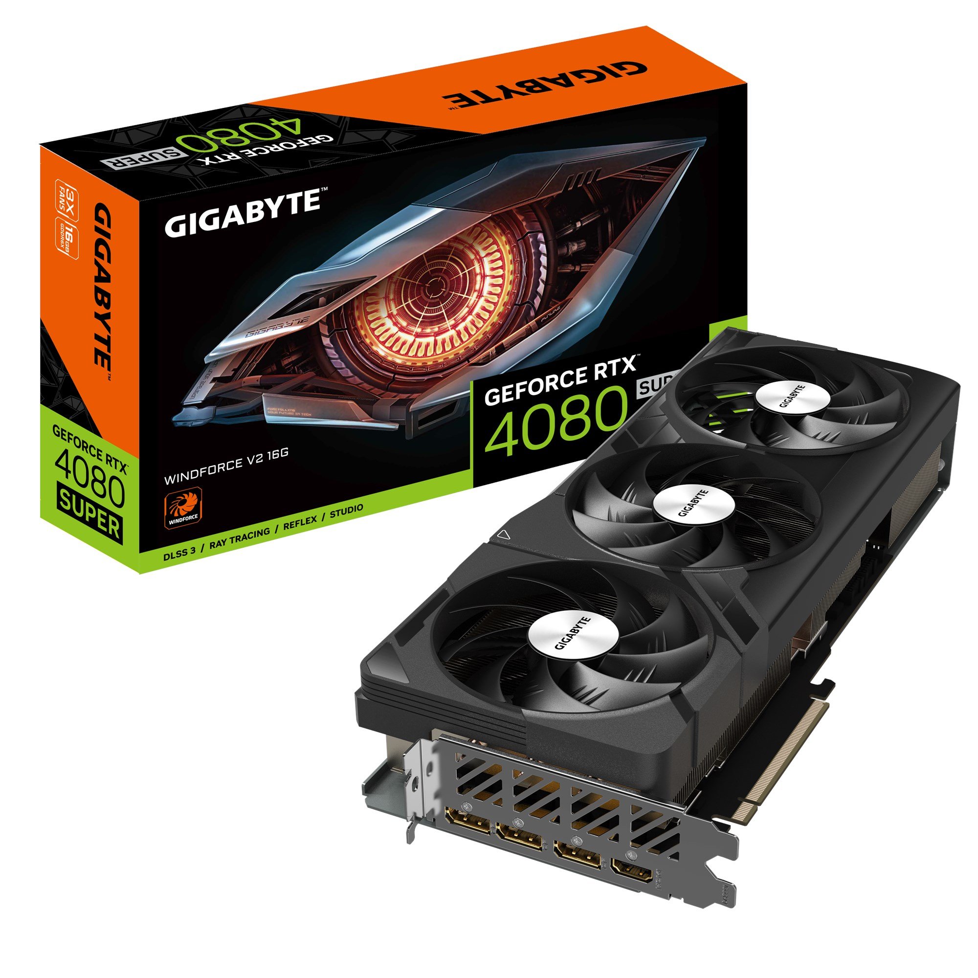 Gigabyte GeForce RTX 4080 SUPER WINDFORCE V2 16GB GPU - GV-N408SWF3V2 ...