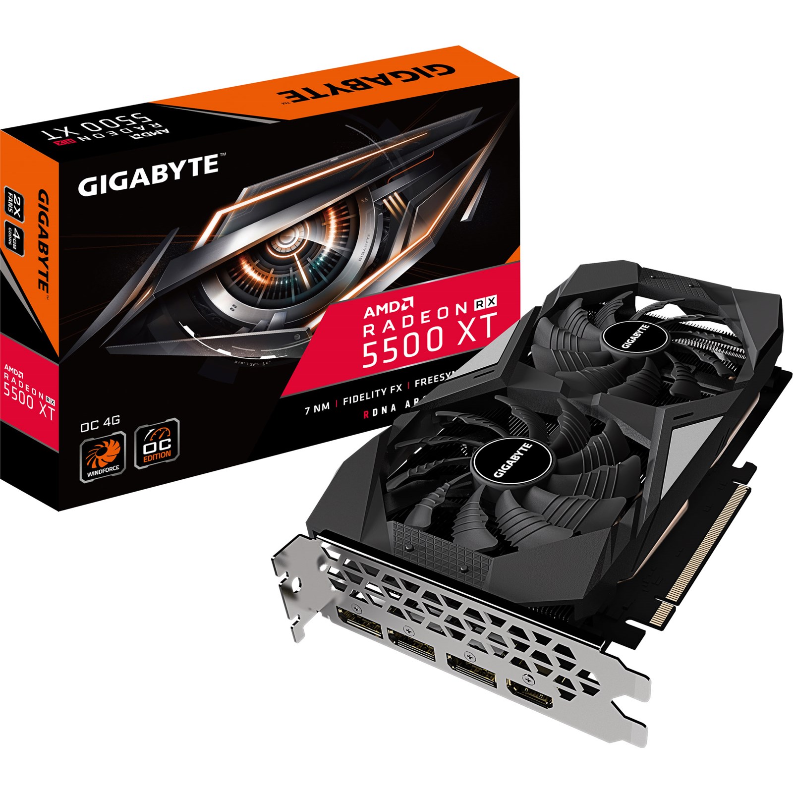 Gigabyte Radeon RX 5500 XT 4GB OC GPU - GV-R55XTOC-4GD | CCL Computers