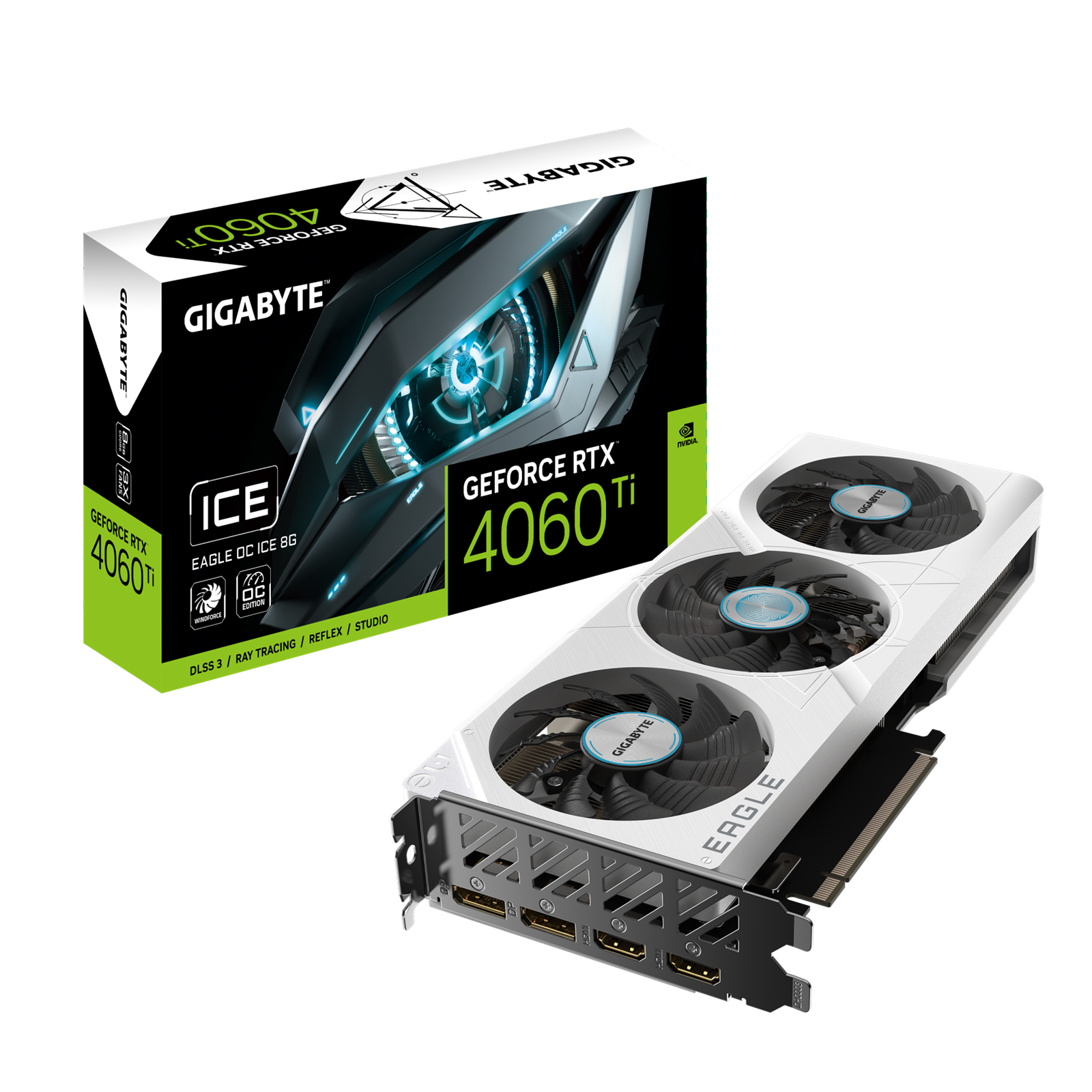 Gigabyte GeForce RTX 4060 Ti EAGLE ICE OC 8GB GDDR6 Graphics Card