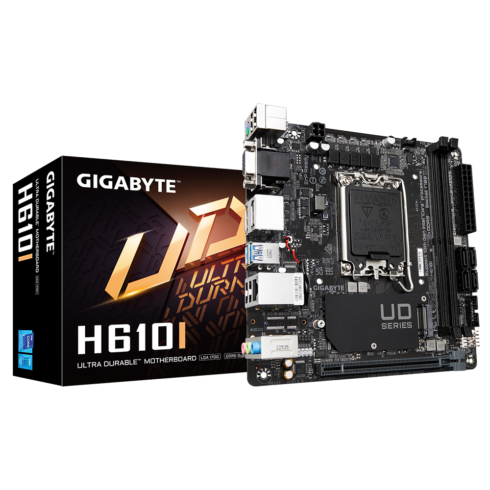 Gigabyte H610I ITX Motherboard for Intel LGA1700 CPUs