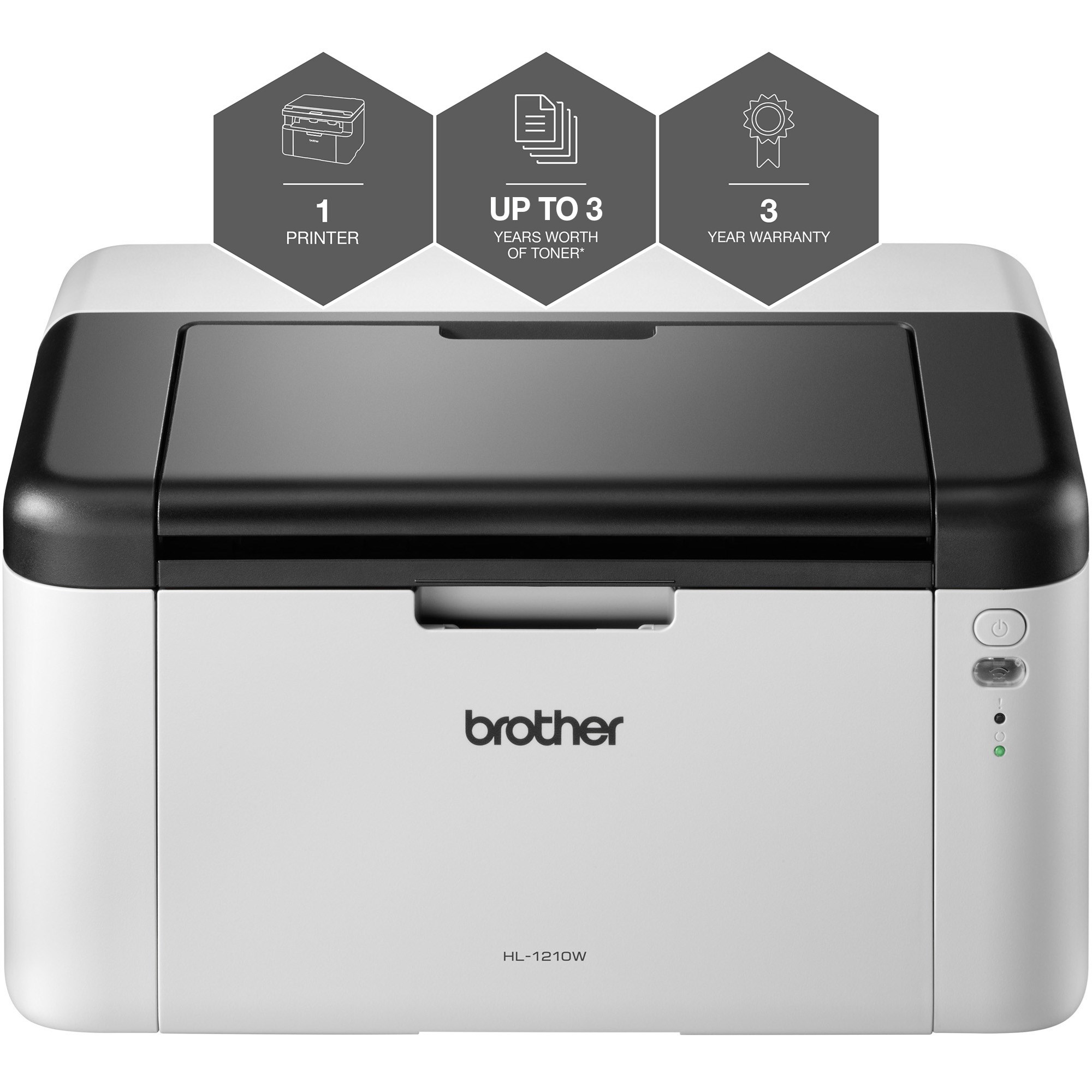 Brother HL-1210W (A4) Wireless Ready Mono Laser Printer 32MB LED ...