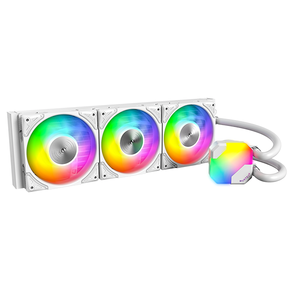 Montech HyperFlow 360mm ARGB AiO Liquid CPU Cooler In White