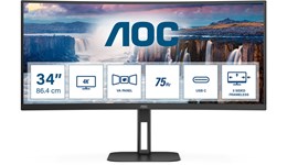 AOC CU34V5C 34" UltraWide Curved Monitor - VA, 100Hz, 4ms, Speakers, HDMI, DP